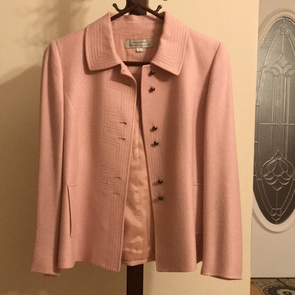 Tahari Jacket, Size 4, Light Pink, Gently Worn